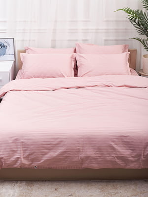 Комплект постельного белья Satin Stripe «Pink» полуторный: пододеяльник: 143х210, наволочки: 2х50х70 см | 6571322