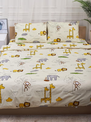 Комплект постельного белья Бязь Gold Люкс «Savanna» детский: пододеяльник (110х140 см), наволочки (2х40х60 см) | 6572504