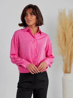 Классическая рубашка розового цвета | 6422397