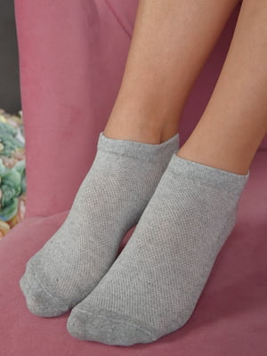 Шкарпетки короткі сірого кольору | 6577238