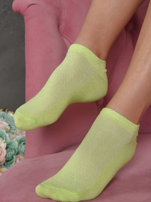 Шкарпетки короткі салатового кольору | 6577240