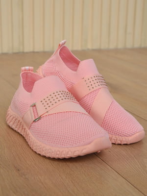 Кросівки рожевого кольору, декоровані стразами | 6577838
