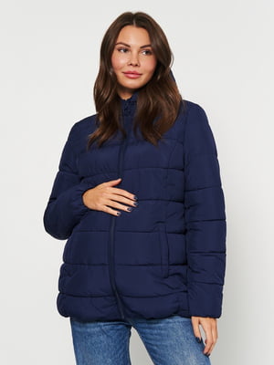 Стеганая куртка для беременных темно-синего цвета | 6578719