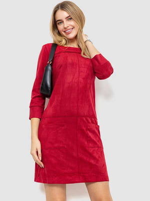 Замшевое платье красного цвета | 6581852