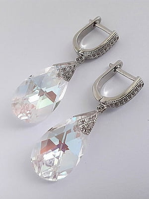 Сережки на весілля із кристалами Сваровські | 6583155