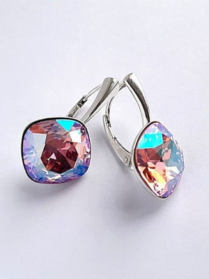 Сережки з кристалами Swarovski Light Rose Shimmer | 6583315