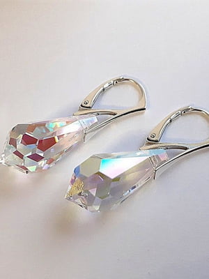 Сережки з кристалами Swarovski у вигляді витягнутої краплі | 6583323
