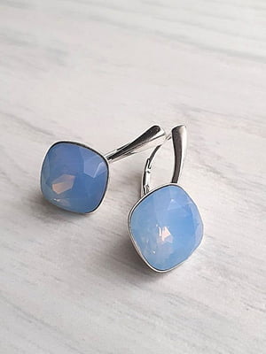 Сережки із кристалами Swarovski блакитного кольору | 6583329