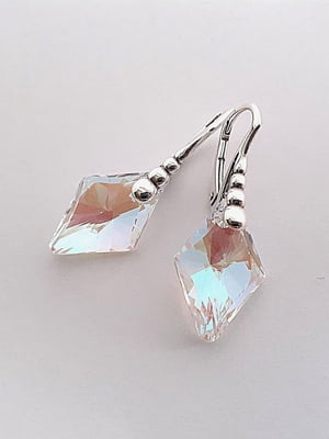 Сережки з кристалами Swarovski кольору Crystal Blue AB | 6583350