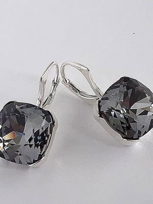 Серьги серебряные с кристаллами Swarovski | 6583450
