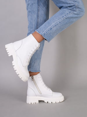 Ботинки кожаные белые | 6573891