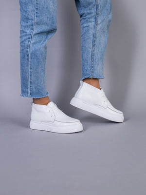 Ботинки кожаные белые | 6573904