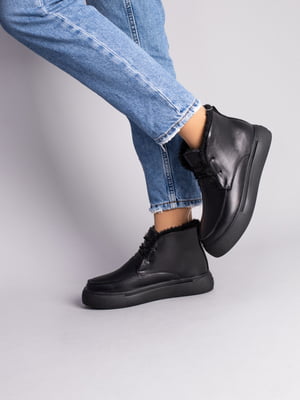 Ботинки кожаные черные | 6573940