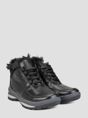 Кожаные черные кроссовки с шерстяной подкладкой | 6583735