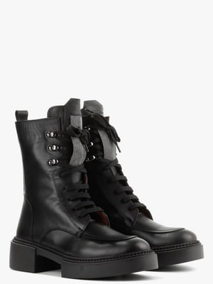 Ботинки черные кожаные | 6583850