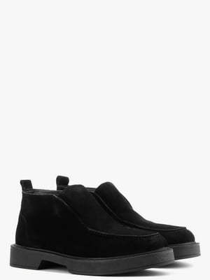 Черные замшевые ботинки короткие | 6583852