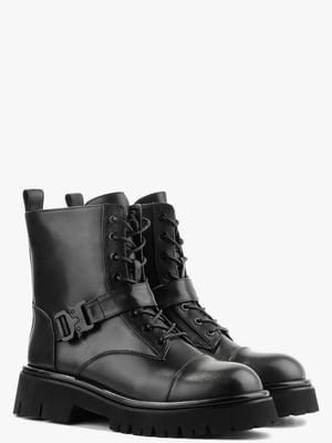 Ботинки черные кожаные | 6583863