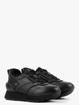 Кроссовки черные кожаные | 6583906