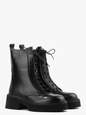 Ботинки черные кожаные | 6583931