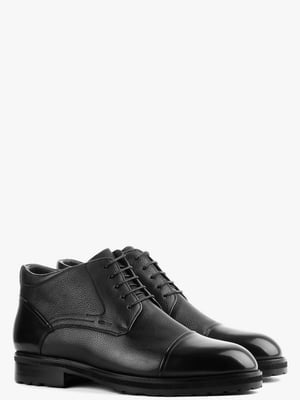 Ботинки черные кожаные | 6584011