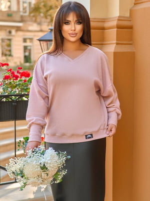 Ангоровий пуловер пудрового кольору | 6584057