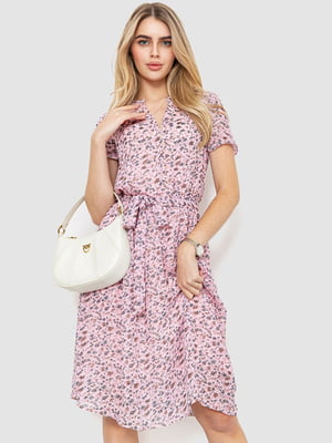Платье летнее розовое с узором | 6584500