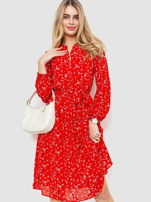 Сукня літня червона з візерунком | 6584501