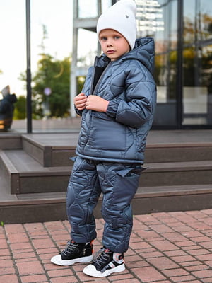 Дитячий зимовий костюм стеганий на флісі: куртка і штани  | 6584587