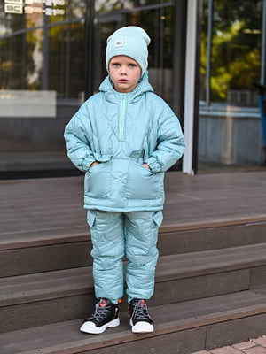 Дитячий зимовий костюм стеганий на флісі: куртка і штани  | 6584589