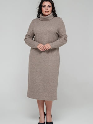 Сукня-светр кольору капучино | 6590353