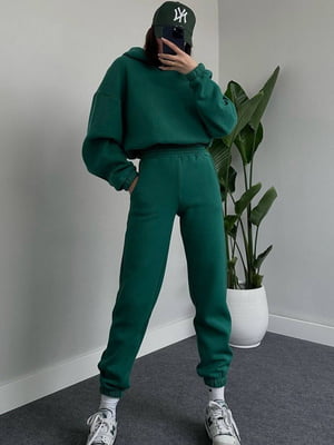 Зелений костюм з начосом: худі та джогери | 6590373