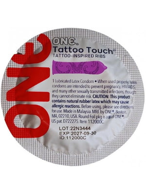 Презерватив Tattoo Touch с текстурным рисунком (1 шт.) | 6590759