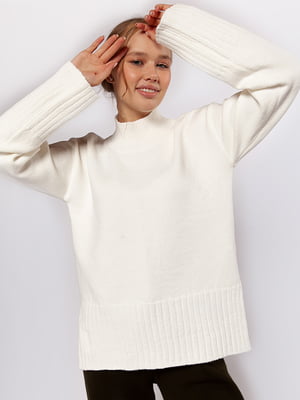 Білий светр з високою горловиною | 6604855