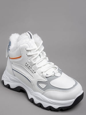 Зимові високі білі кросівки | 6604980