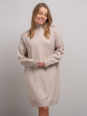 Платье-свитер бежевое | 6605022