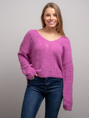 Пуловер розовый | 6605056