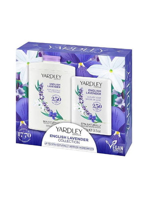 Набір English Lavender: парфумований тальк (200 г) та мило (100 г) | 6604313
