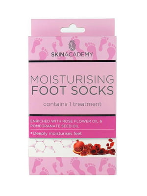Зволожувальні шкарпетки для ніг Rose Flower Oil & Pomegranate Seed Oil (1 пара) | 6604334