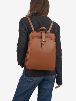 Рюкзак кожаный Backpack  темно-рыжий | 6605399