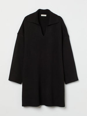 Платье вязаное черное | 6605502