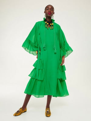 Сукня оверсайз зелена | 6605568