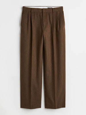 Шерстяные коричневые брюки | 6605594