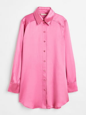 Шелковая розовая рубашка | 6605637