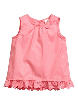 Блуза розовая с оборкой | 6605685