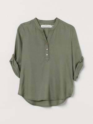 Блуза кольору хакі | 6605878