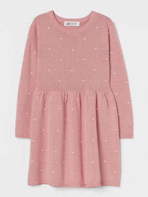 Платье розовое с декором | 6606054