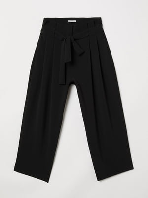 Широкие прямые брюки черного цвета | 6586184