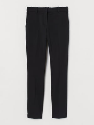 Укороченные зауженные брюки черного цвета | 6586367