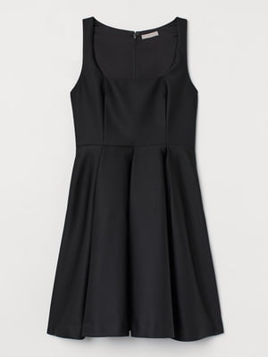 Платье А-силуэта черное | 6587218