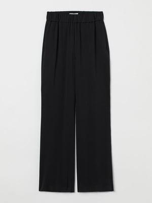Широкие прямые  брюки черного цвета | 6588912